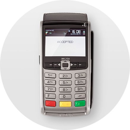 The payment terminal will beep